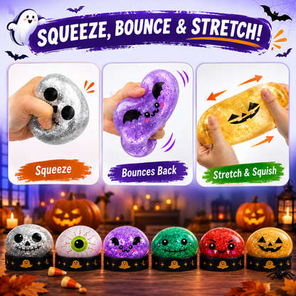 🎃👻Halloween Dumpling Stress Relief Toys with Steamer Storage Boxes