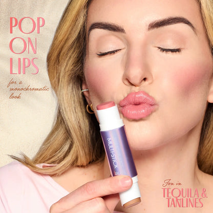 tarte maracuja juicy multi-stick + brush - double-ended cream blush & bronzer stick