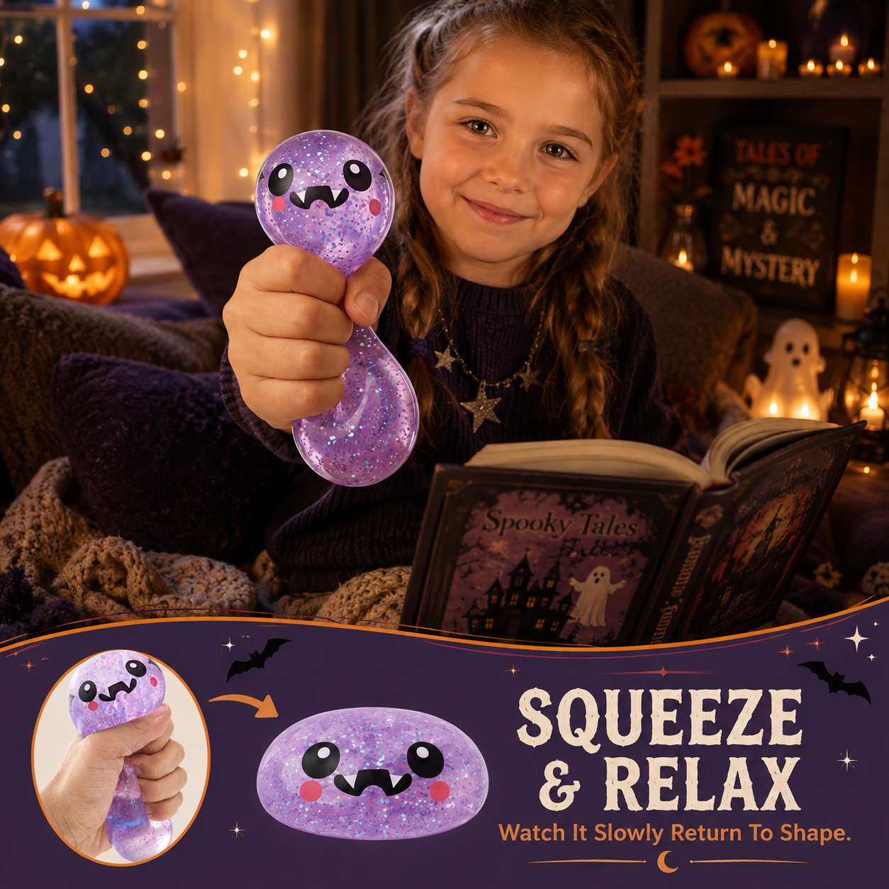🎃👻Halloween Dumpling Stress Relief Toys with Steamer Storage Boxes