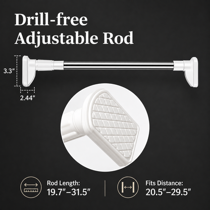 Drill-Free Adjustable Rod