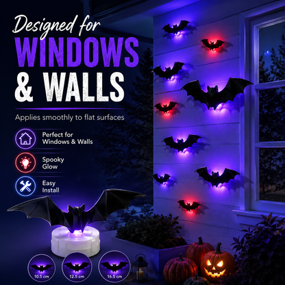 3D LED Bat Wall Lights for Halloween Decor