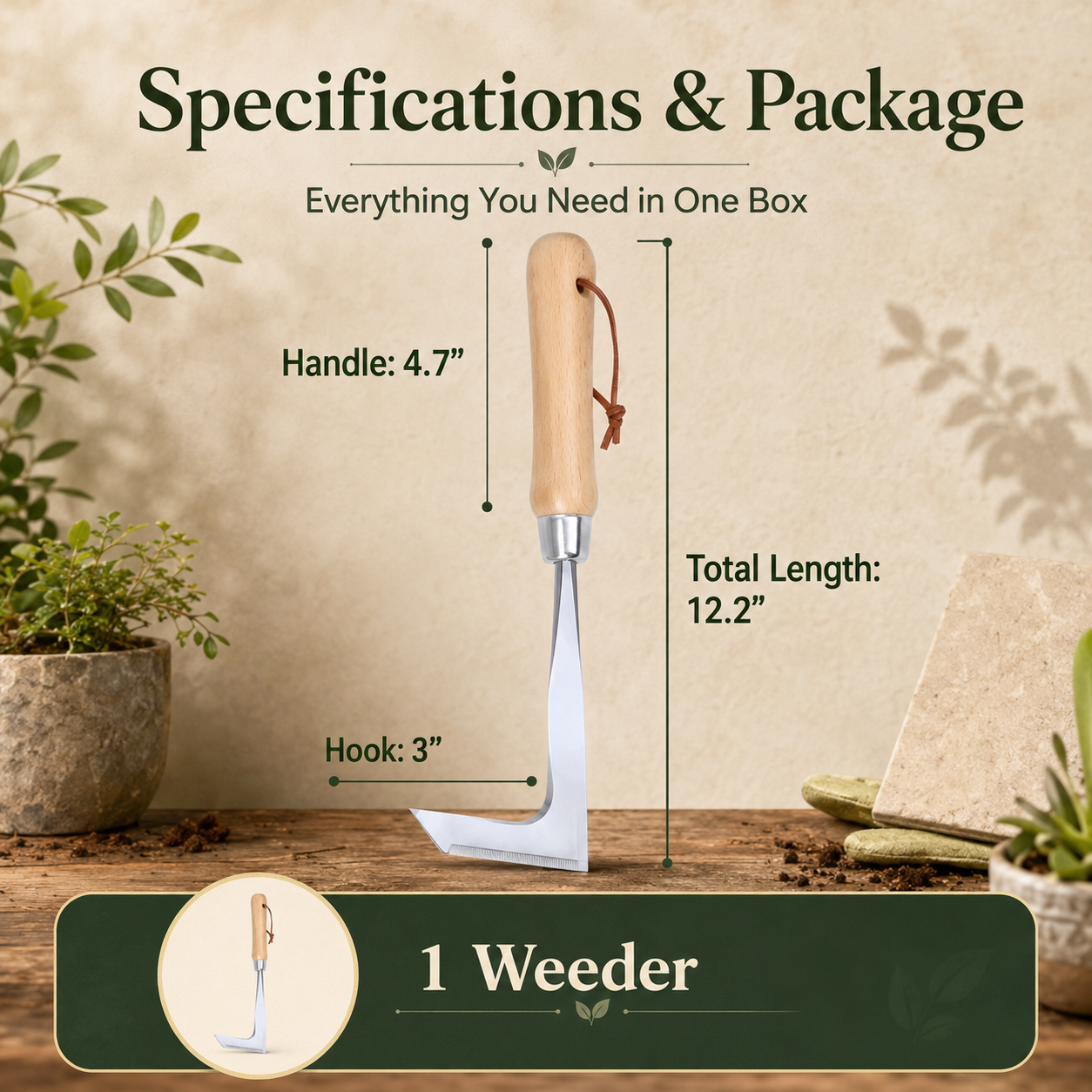 Handheld Crack Weeder Tool