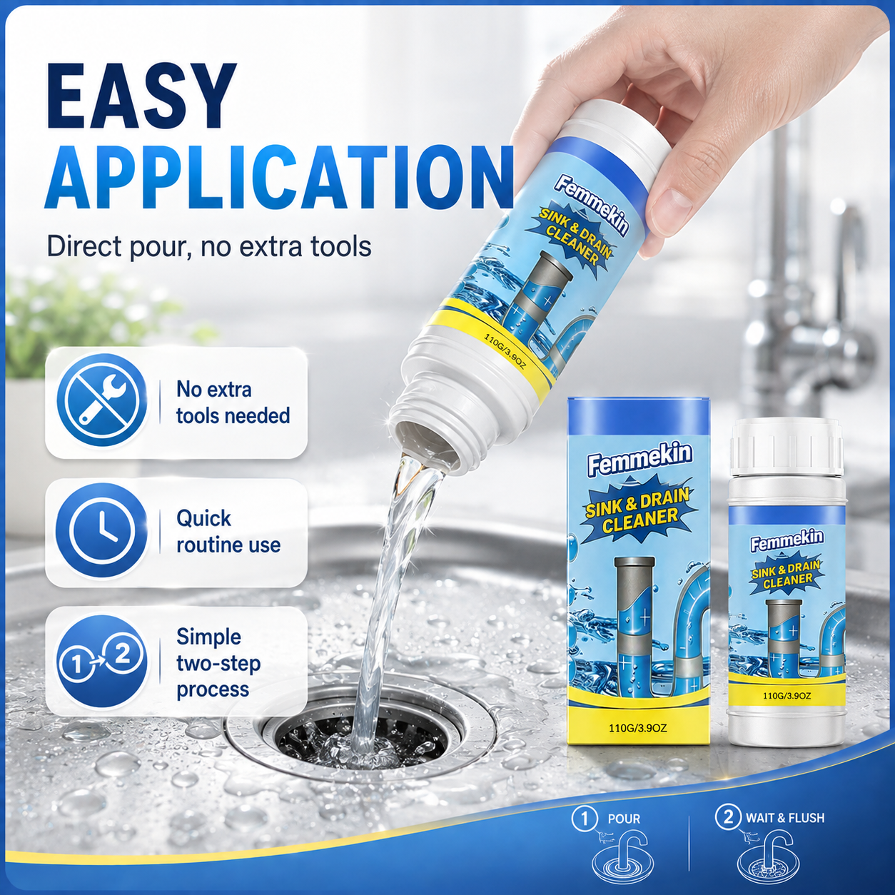 BUY MORE SAVE MORE⚡Femmekin Powerful Sink & Drain Cleaner