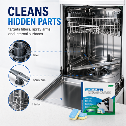 Dishwasher Cleaner Tablets – 12 Pack Deep Clean