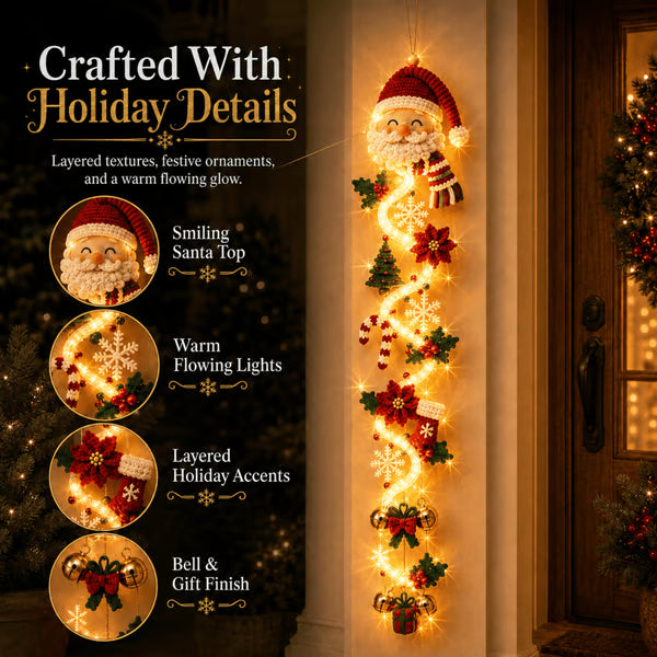 🎄 Light‑Up Glowing Christmas Door Hanger ✨ Festive Home Decor