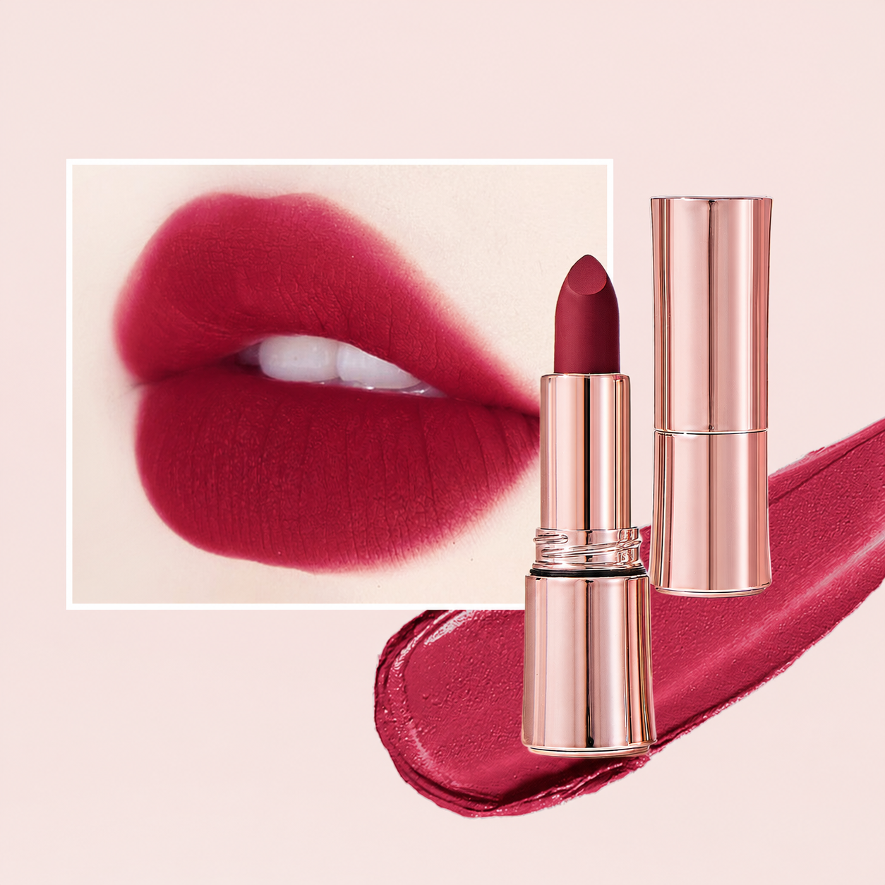 24H Long‑Lasting Matte Lipstick – Smudge‑proof, transfer‑resistant, vibrant colour.