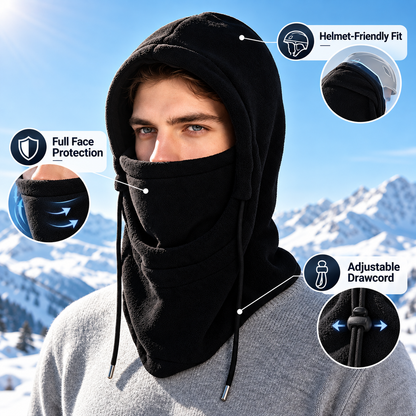 4-Piece Winter Thermal Set – Windproof Balaclava, Gloves & Warm Socks