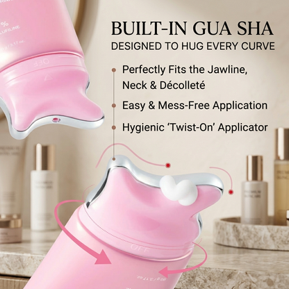Collagen Gua Sha Neck Firming Cream with Volufiline Massager