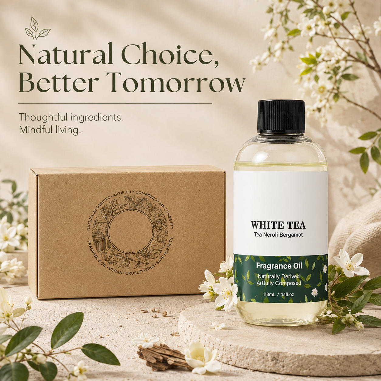 Luxury Hotel-Inspired Diffuser Oil with White Tea, Neroli and Bergamot