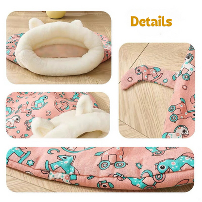 🐾 LIMITED-TIME 50% OFF! 🛌 Cozy Pet Nest for Cats and Dogs – Semi-enclosed, Ultra-soft, Washable ✨