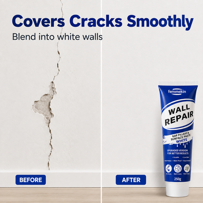 🏠🔧 Waterproof Wall Repair Paste – Fills cracks & chips fast, creates smooth white finish