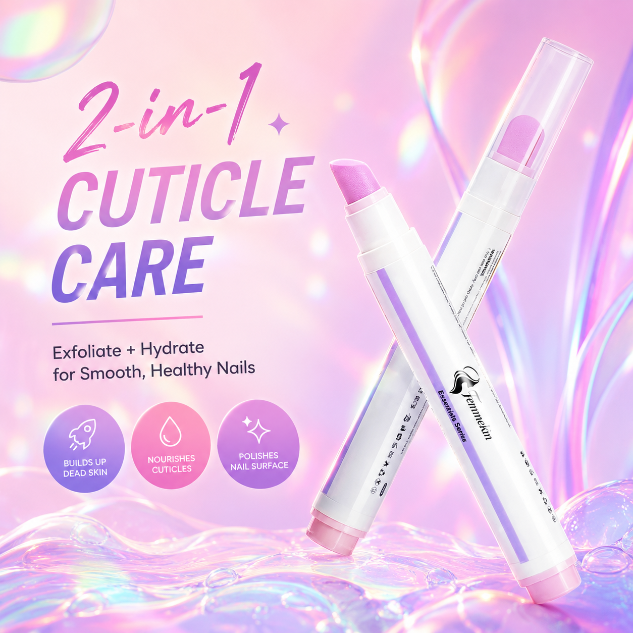 Cuticle Remover Pen Set with Nourishing Cuticle Oil
