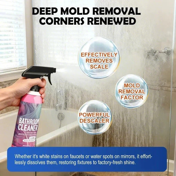 ✨✨ Bathroom Cleaner: Sparkle in Seconds, No Harsh Fumes