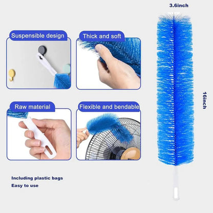 Fan cleaning brush, dust removal brush, cleaning brush, bendable microfiber head, reusable dust collector, washable, suitable for ceiling fan blades