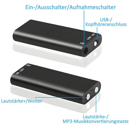 🎙️🔥 3-IN-1 Mini Voice Recorder – Smart Sound Capture, Compact & Easy to Use, Long Battery Life 🔋