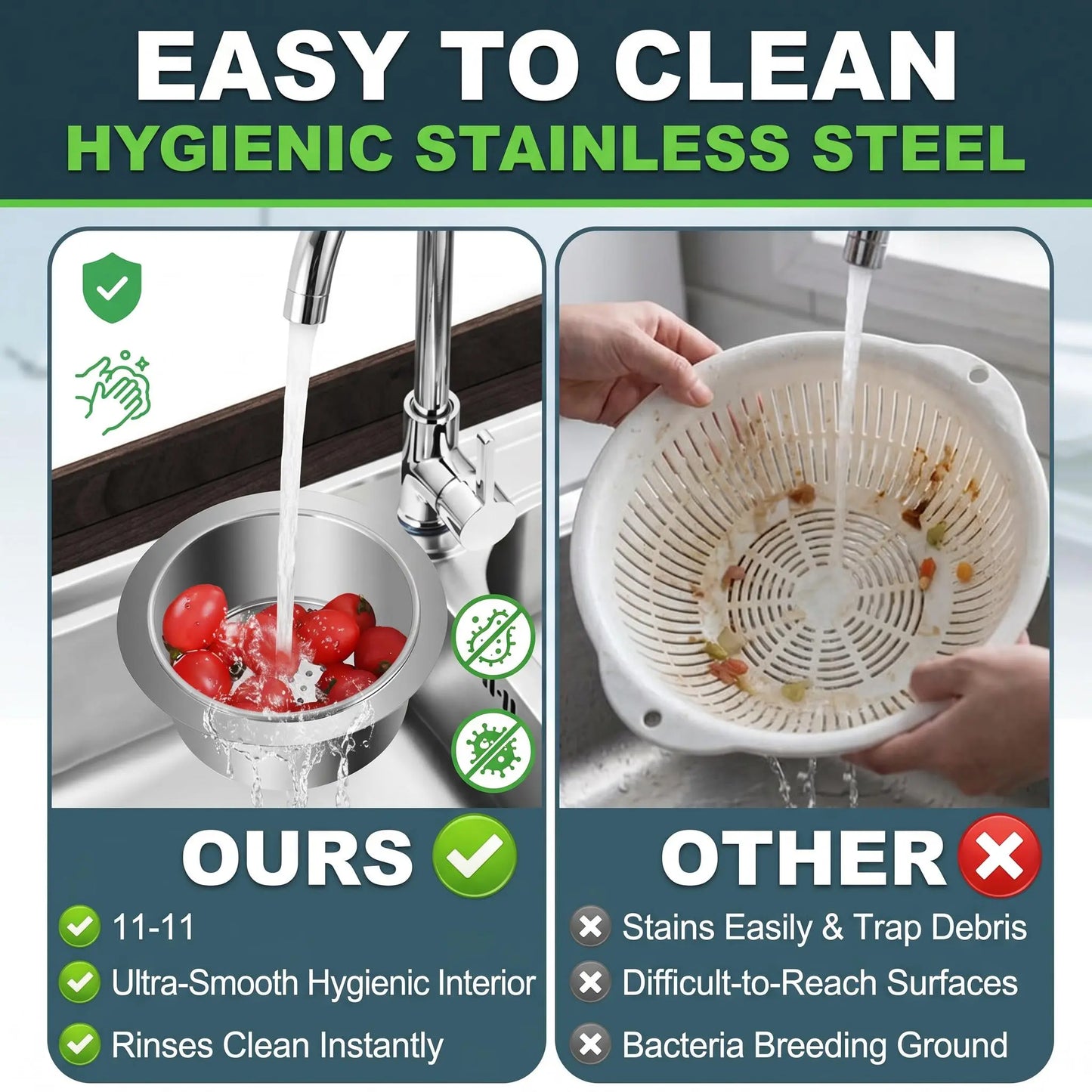 Multifunctional Stainless Steel Swan Sink Strainer Basket