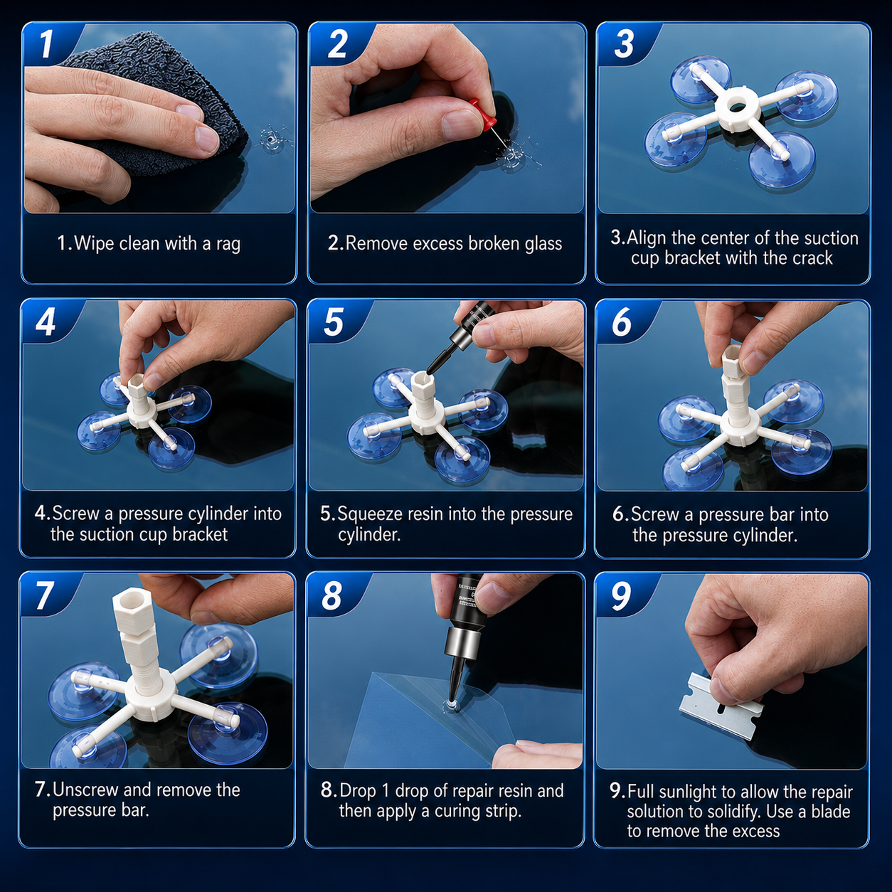Car Windshield Crack Repair Kit– Fast DIY Glass Fix