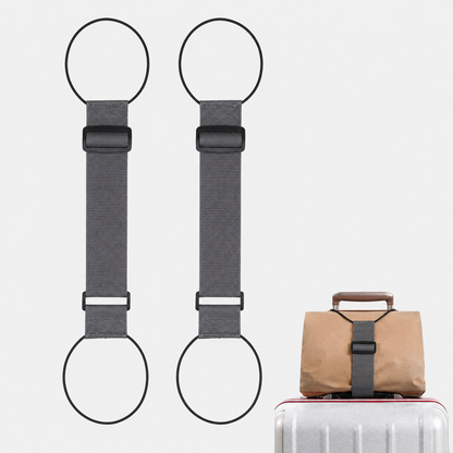 2-Pack Adjustable Rainbow Luggage Connector Straps
