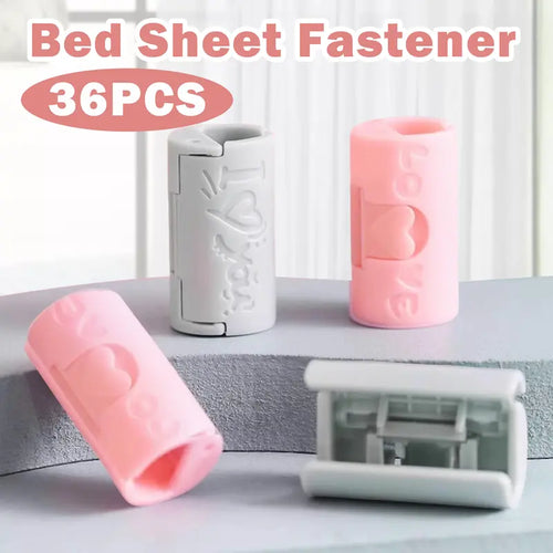 36 Counts Two-Speed Adjustment Sheet Grippers – Anti-Slip Clips for Beds Prevent Sliding Falling Out – Random Colors