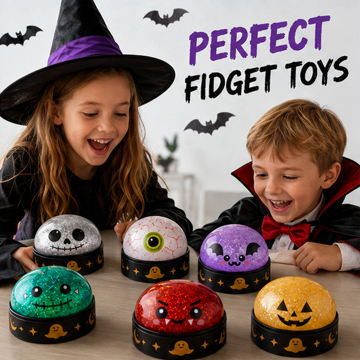 🎃👻Halloween Dumpling Stress Relief Toys with Steamer Storage Boxes