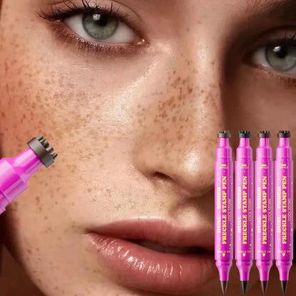 Waterproof Freckles Pen: Faux Freckle Stamp and Fine Tip Eyeliner for Realistic, Long-Lasting Freckles and Effortless Makeup, Perfect for Daily Wear and Cosplay,back to school