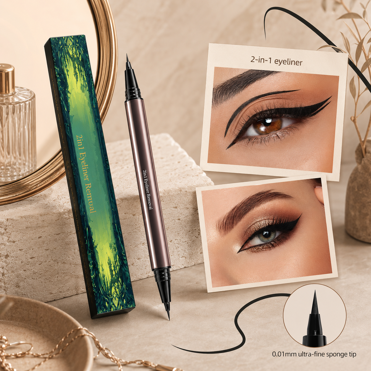 Dual-Ended 24H Waterproof Eyeliner