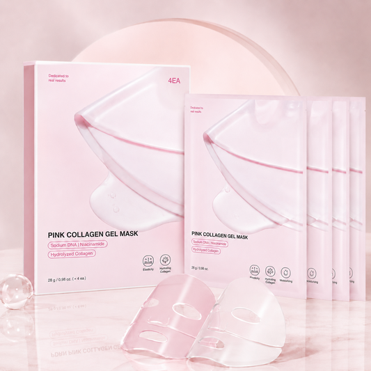 Pink Collagen Gel Face Mask 4 Sheets