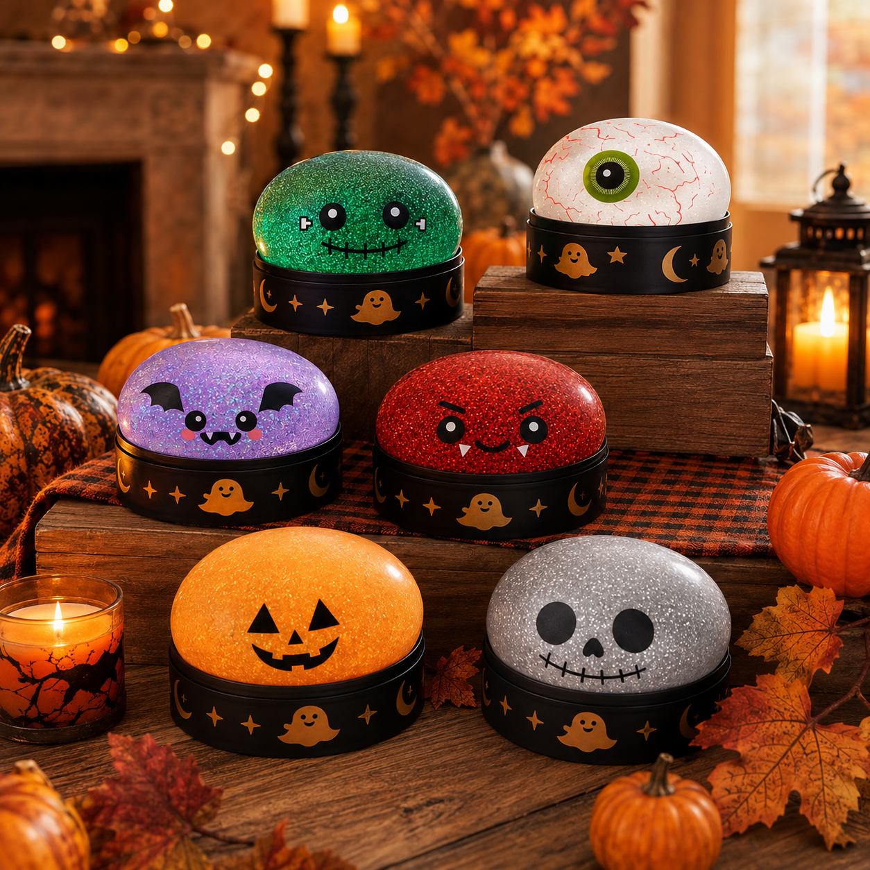 🎃👻Halloween Dumpling Stress Relief Toys with Steamer Storage Boxes
