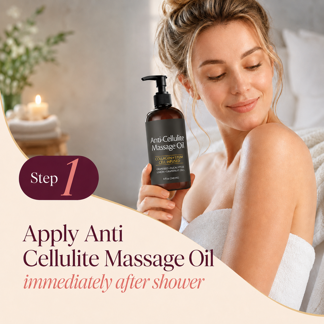 Firming Body Massage Oil with Collagen and Plant Extracts