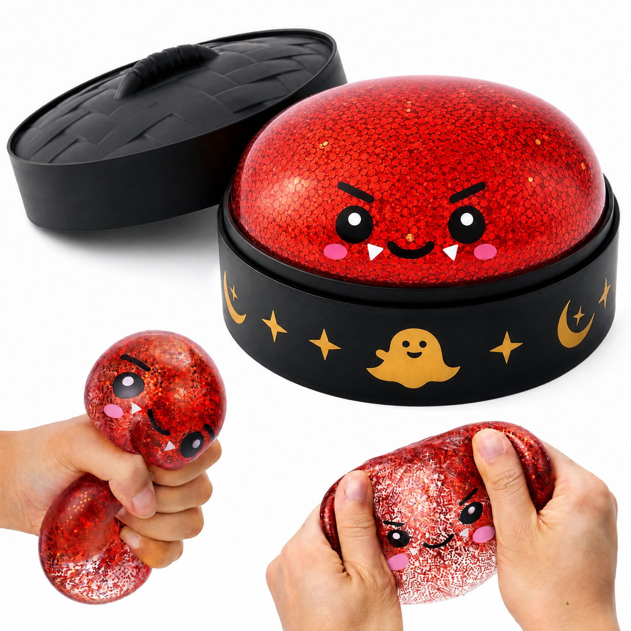 🎃👻Halloween Dumpling Stress Relief Toys with Steamer Storage Boxes