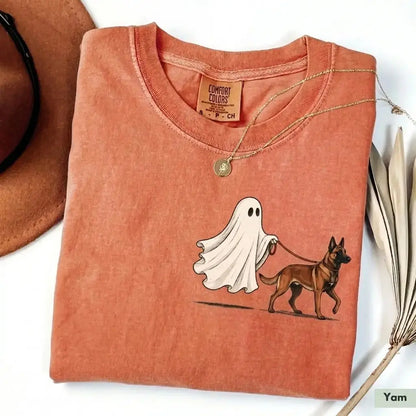 Pet Ghost Walking Dog Halloween Shirt
