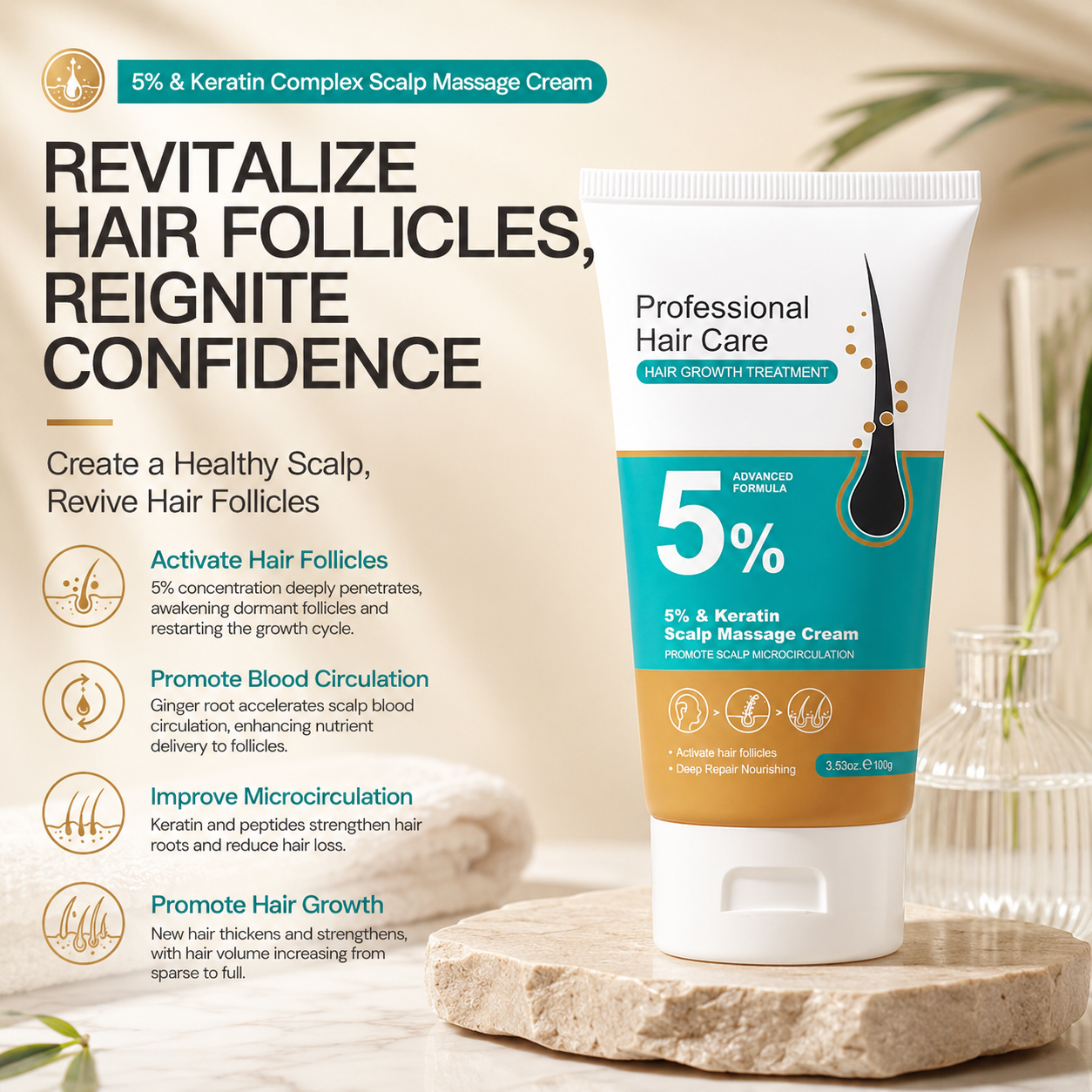 Hair Growth Cream for Men and Women