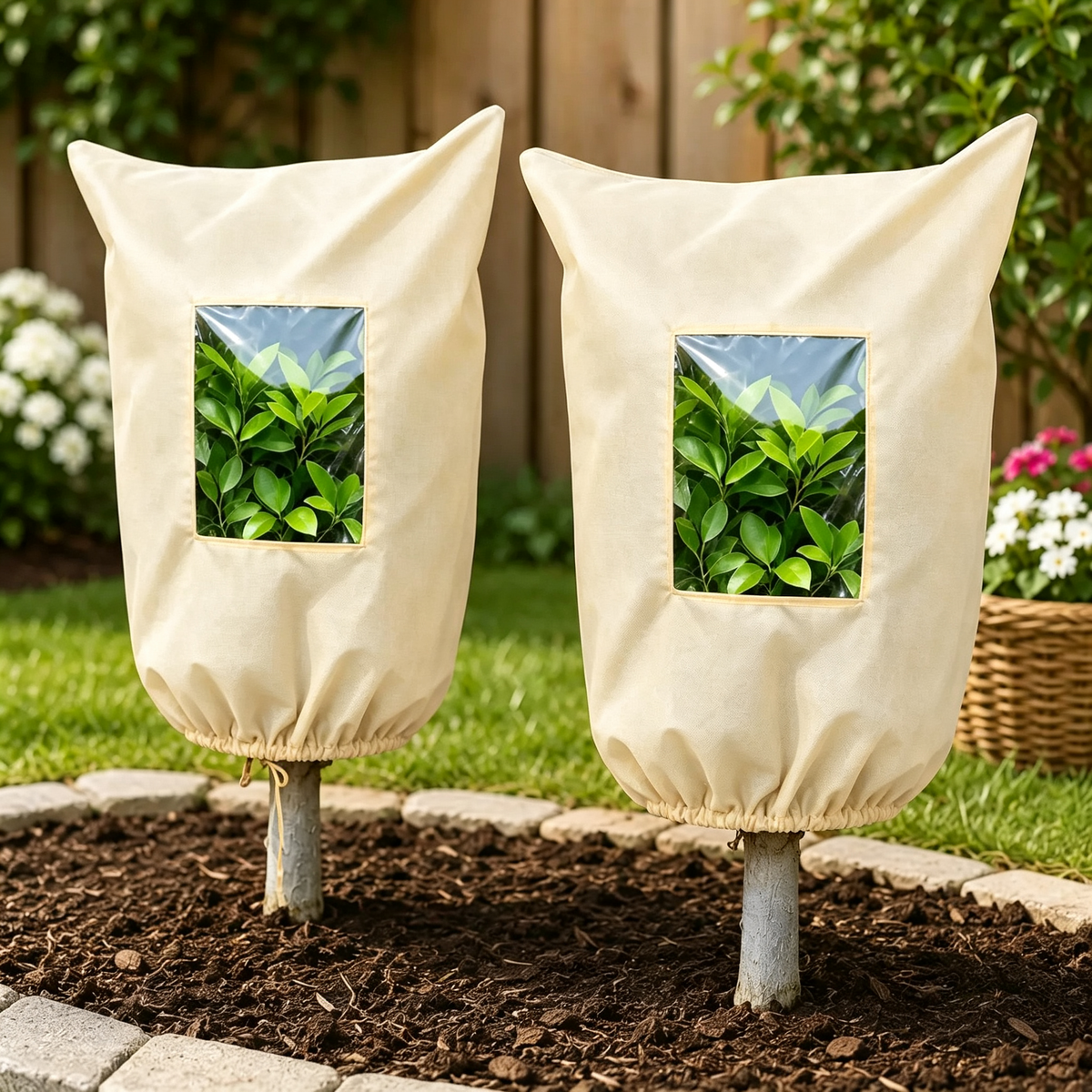 Plant Frost Protection Cover – Breathable Reusable Cover