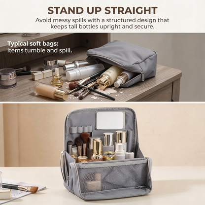 Portable Standing Makeup Bag