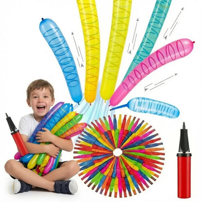 Rocket Balloon Set 100 Pack, Reusable Party Toys