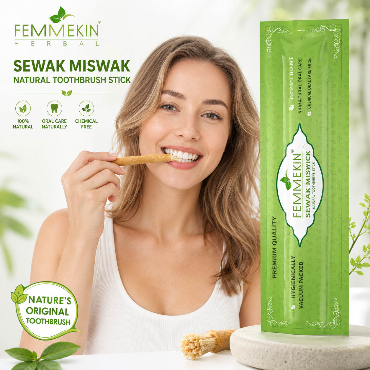 Sewak Miswak Natural Toothbrush Stick Oral Care - BOGO
