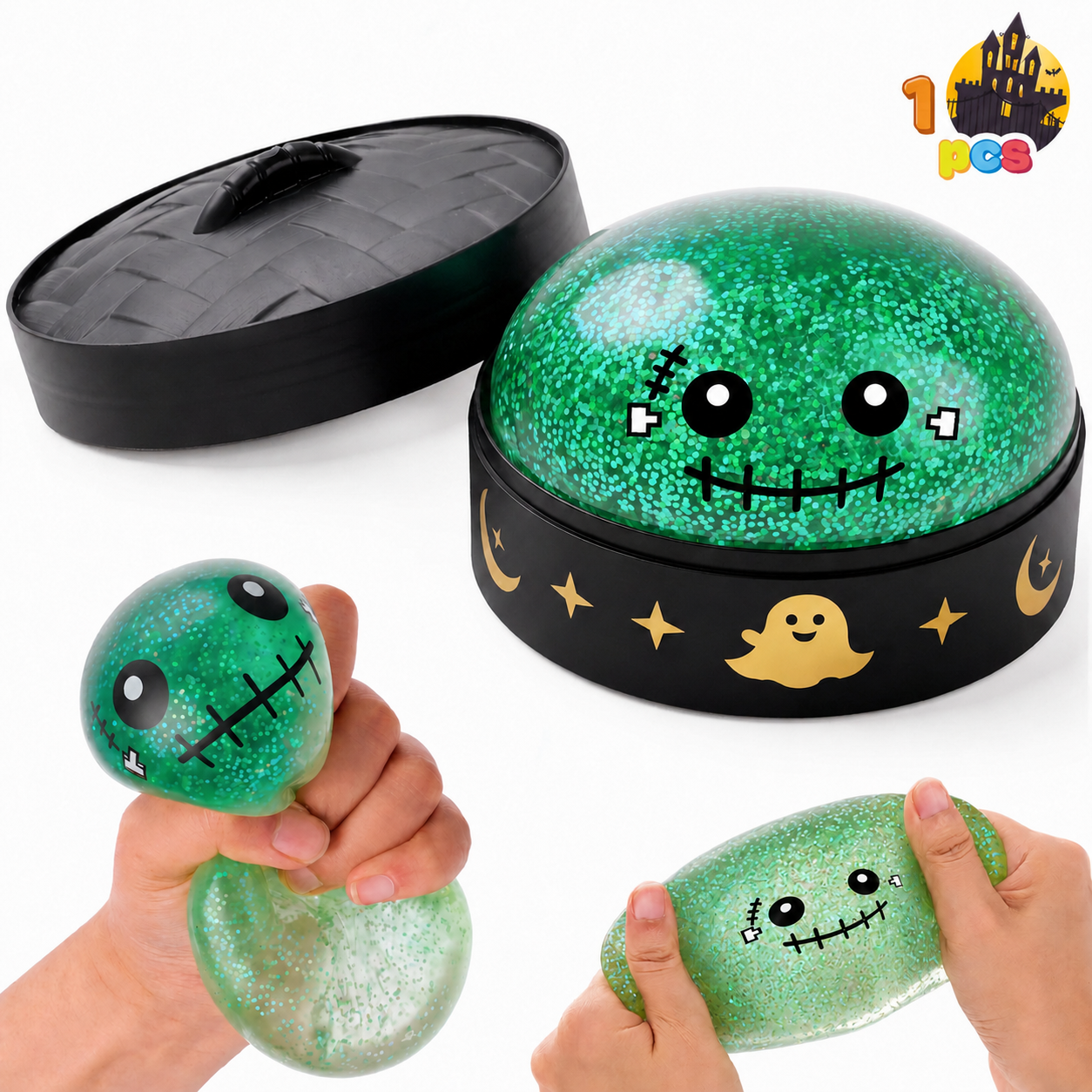 🎃👻Halloween Dumpling Stress Relief Toys with Steamer Storage Boxes