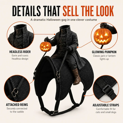😺The Headless Horseman Rider™ Pet Costume🎃