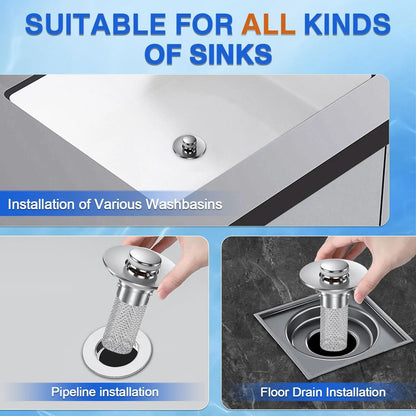 BOGO Stainless Steel Anti-Odor Bathroom Sink Stopper