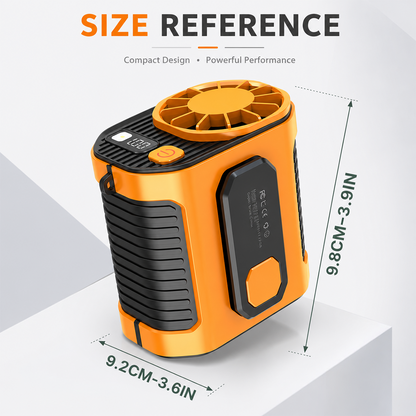 Portable Rechargeable Waist Fan with Power Bank & LED Light