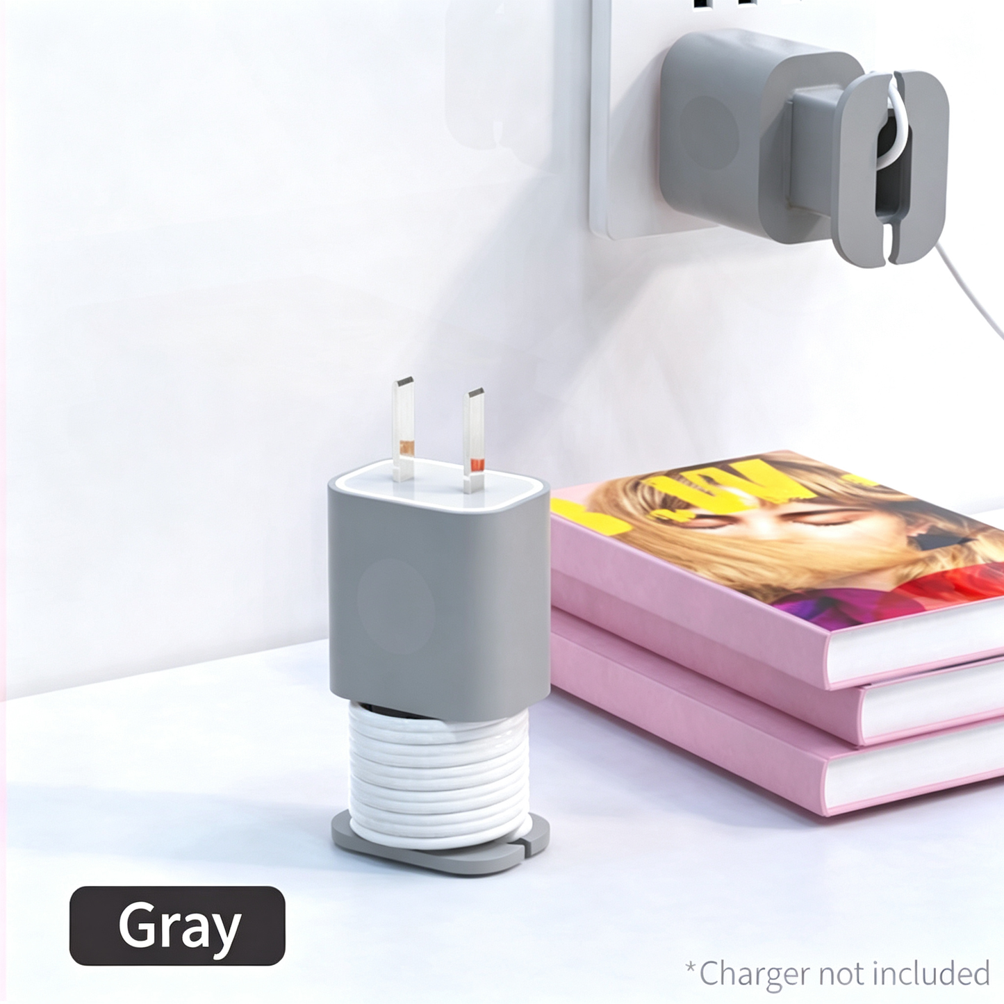Silicone Apple Charger Protector with Cord Wrap