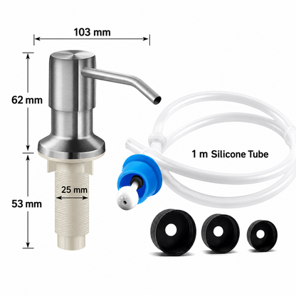 Dish Soap Dispenser for Kitchen Sink Brushed Nickel