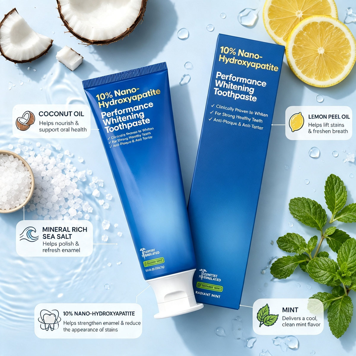 Nano Hydroxyapatite Whitening Toothpaste
