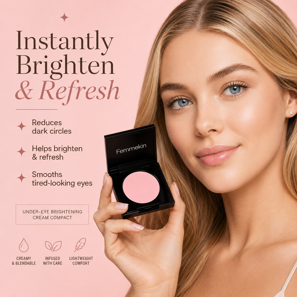 Femmekin Under Eye Brightener Caffeine Peptides