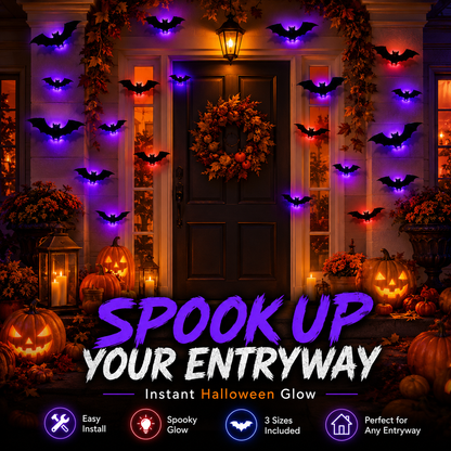 3D LED Bat Wall Lights for Halloween Decor