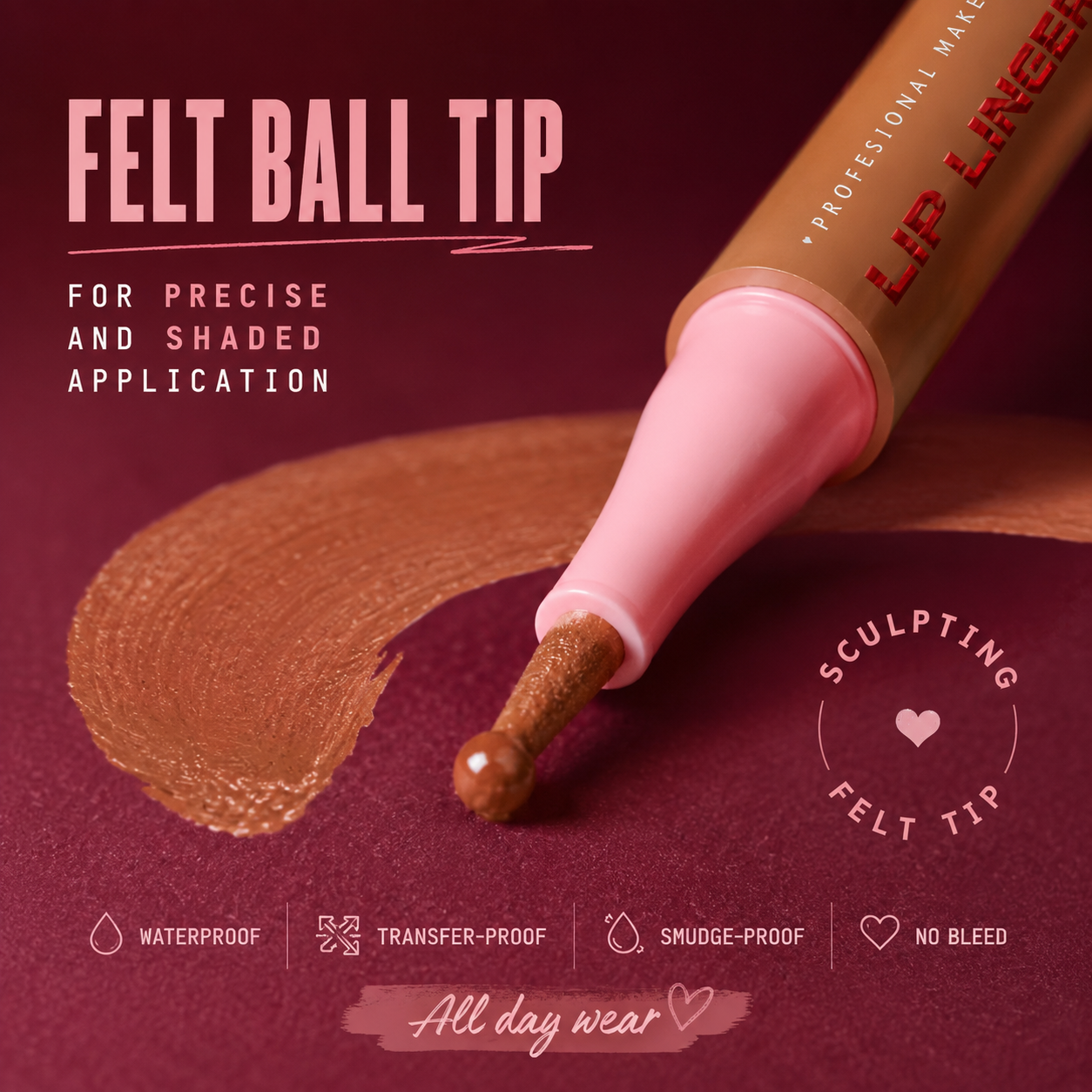 Waterproof Transfer Resistant Lip Liner Stain