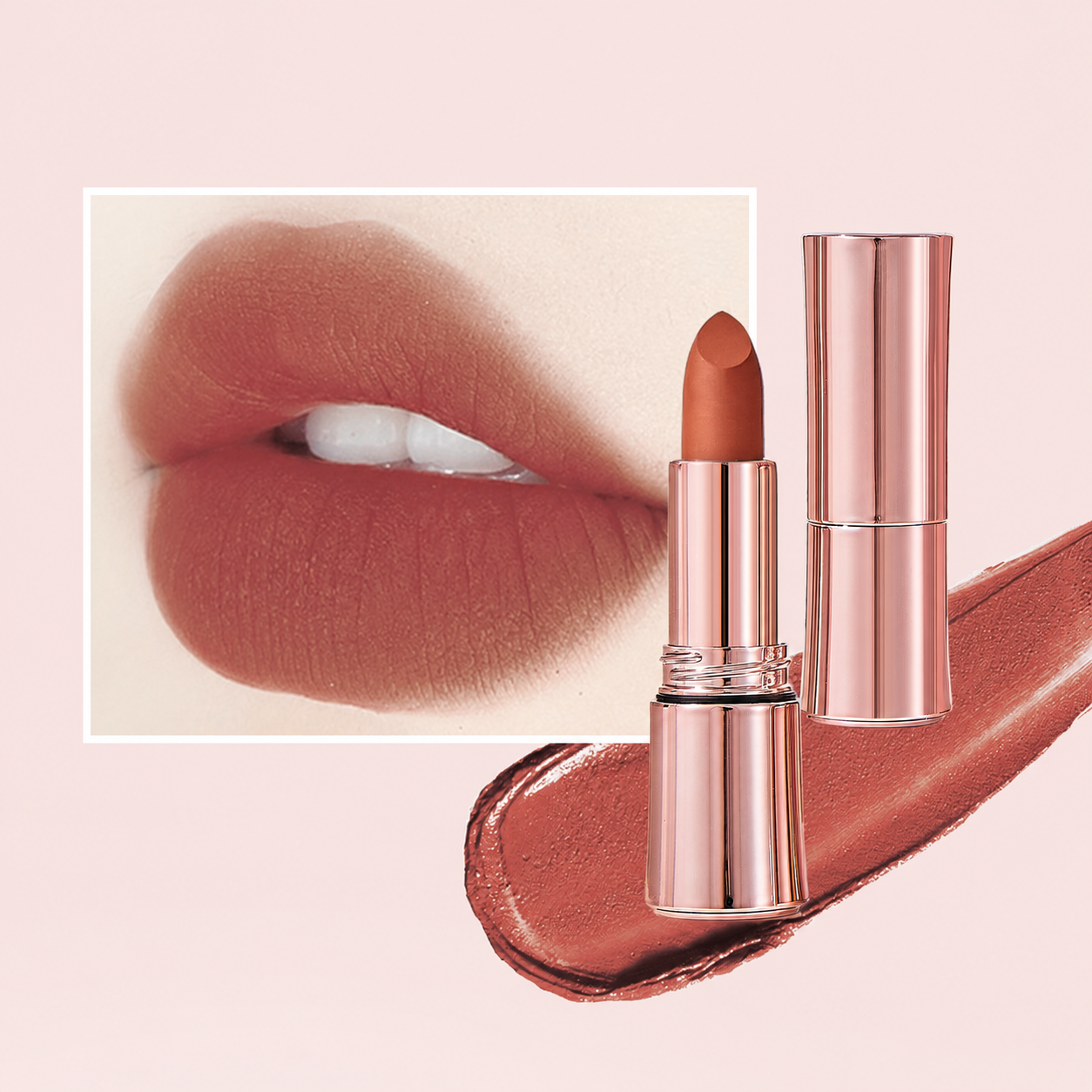 24H Long‑Lasting Matte Lipstick – Smudge‑proof, transfer‑resistant, vibrant colour.
