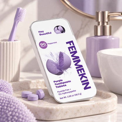 Purple Hydroxyapatite Toothpaste Tablets for Brightening & Oral Care