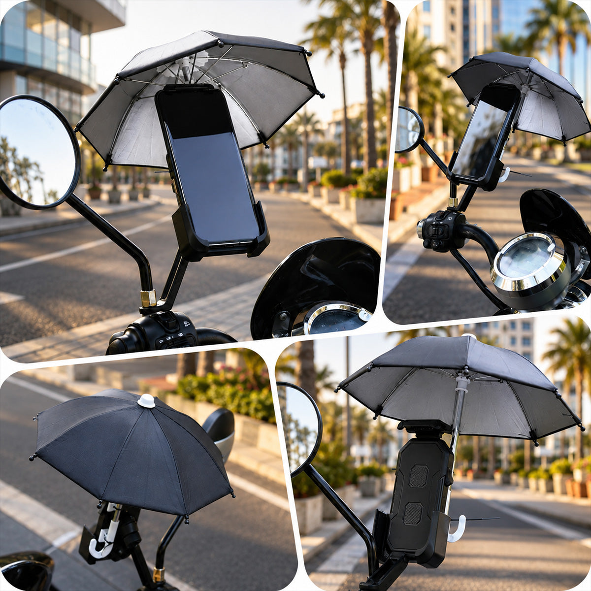 Universal Phone Umbrella Sun Shade Stand with Suction Cup