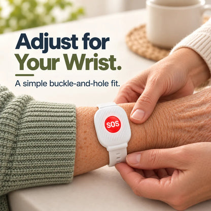 ⌚ Wi-Fi SOS Alert Bracelet for Seniors – Wearable Help Button with Family App Alerts 🤍
